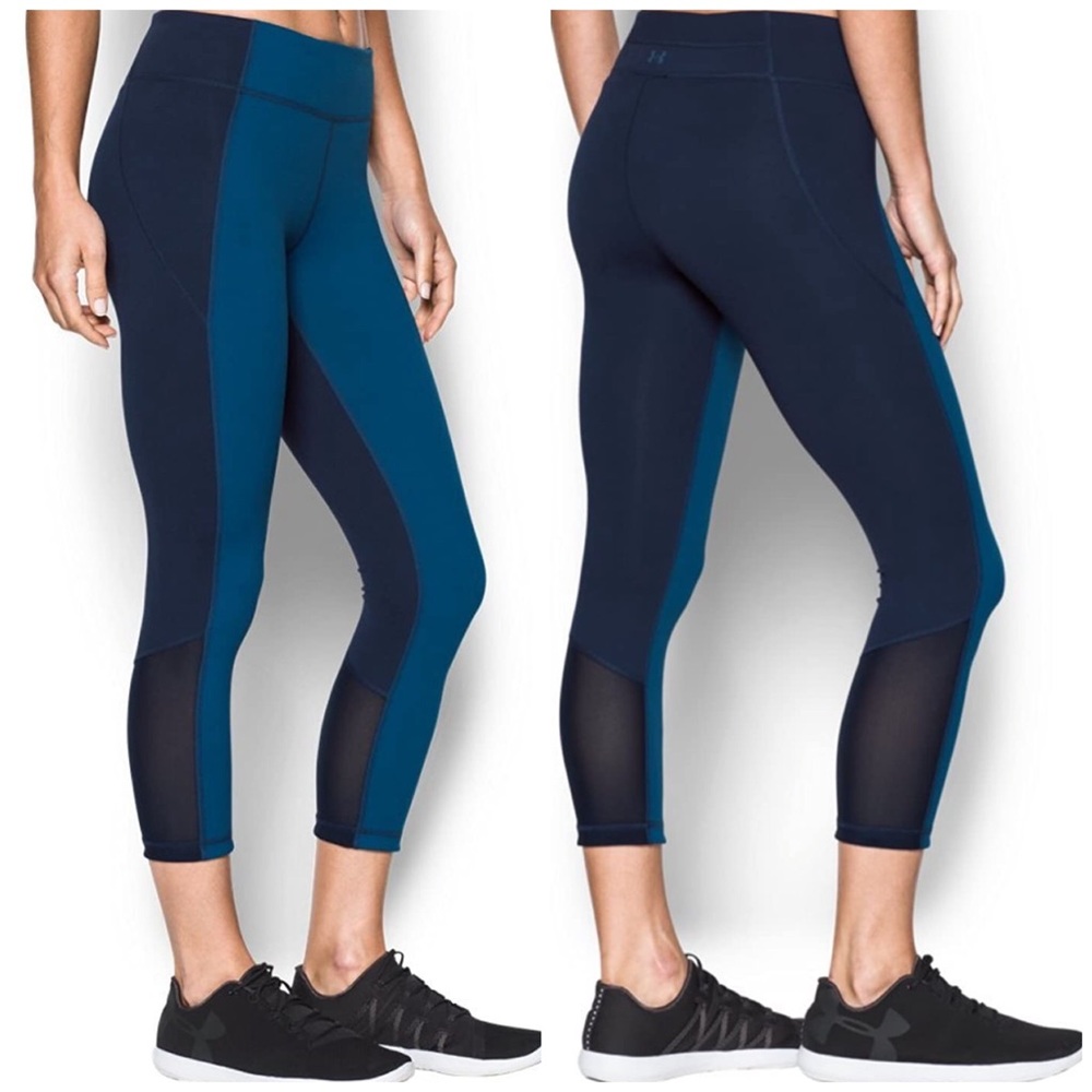 Under Armour Mirror Color Block Crop Leggings